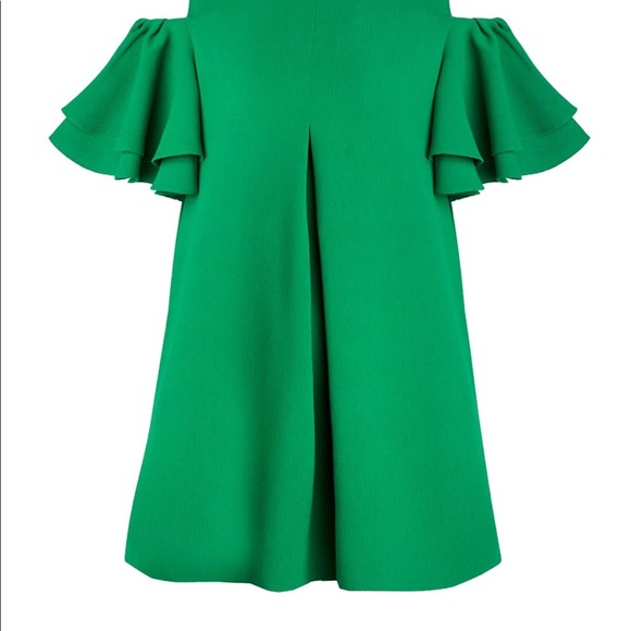 Pixie Market Green cut out ruffled sleeved - Picture 3 of 4